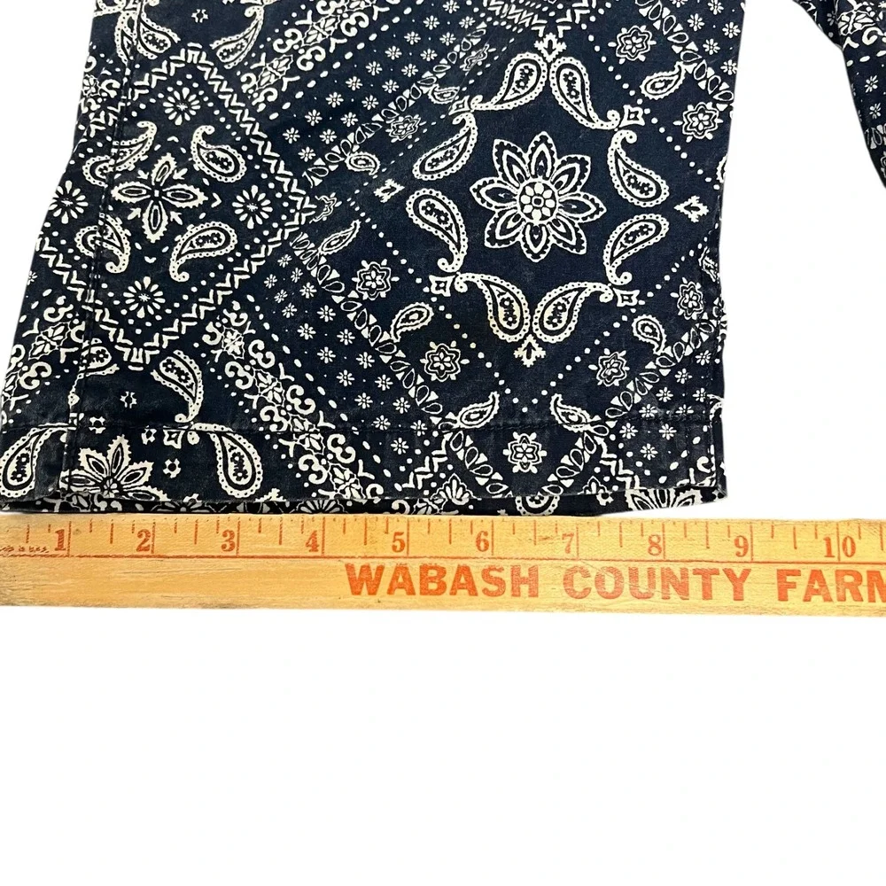 The Childrens‎ Place Boys Size 12 Navy White Paisley Print Drawstring Shorts